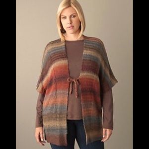 EUC Space Dye Cardigan Vest Poncho Overpiece